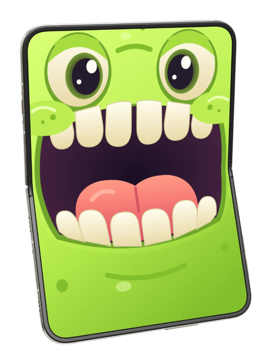 Chops opens its big mouth, ready for a snack.